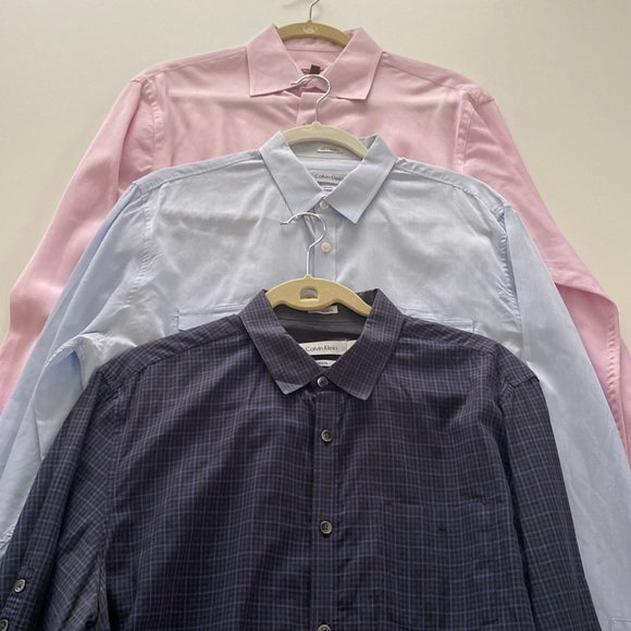 Calvin Klein BCBG Button Down Shirts Set Bundle of 3 - Picture 2 of 8